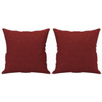Vidaxl sierkussens 2 st 40x40 cm stof wijnrood