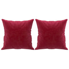 Vidaxl sierkussens 2 st 40x40 cm fluweel wijnrood