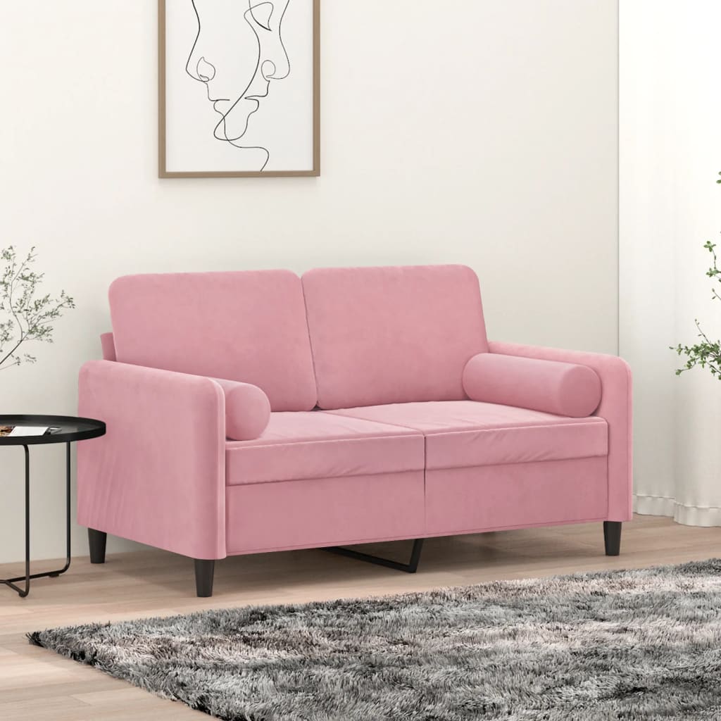 Vidaxl sierkussens 2 st 15x50 cm fluweel roze