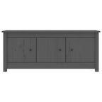 VidaXL Schoenenkast 110x38x45,5 cm massief grenenhout grijs