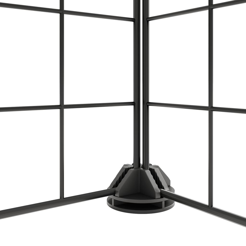 Vidaxl huisdierenkooi met deur 44 panelen 35x35 cm staal zwart