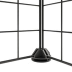 Vidaxl huisdierenkooi met deur 44 panelen 35x35 cm staal zwart