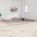Vidaxl huisdierenkooi met deur 44 panelen 35x35 cm staal zwart