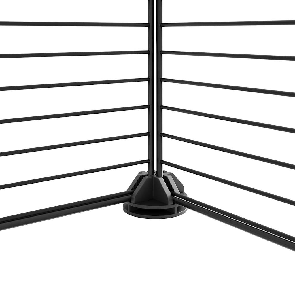 Vidaxl huisdierenkooi met 8 panelen 35x35x70 cm staal zwart