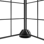Vidaxl huisdierenkooi met deur 20 panelen 105x70x70 cm staal zwart