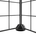 Vidaxl huisdierenkooi met deur 36 panelen 35x35 cm staal zwart