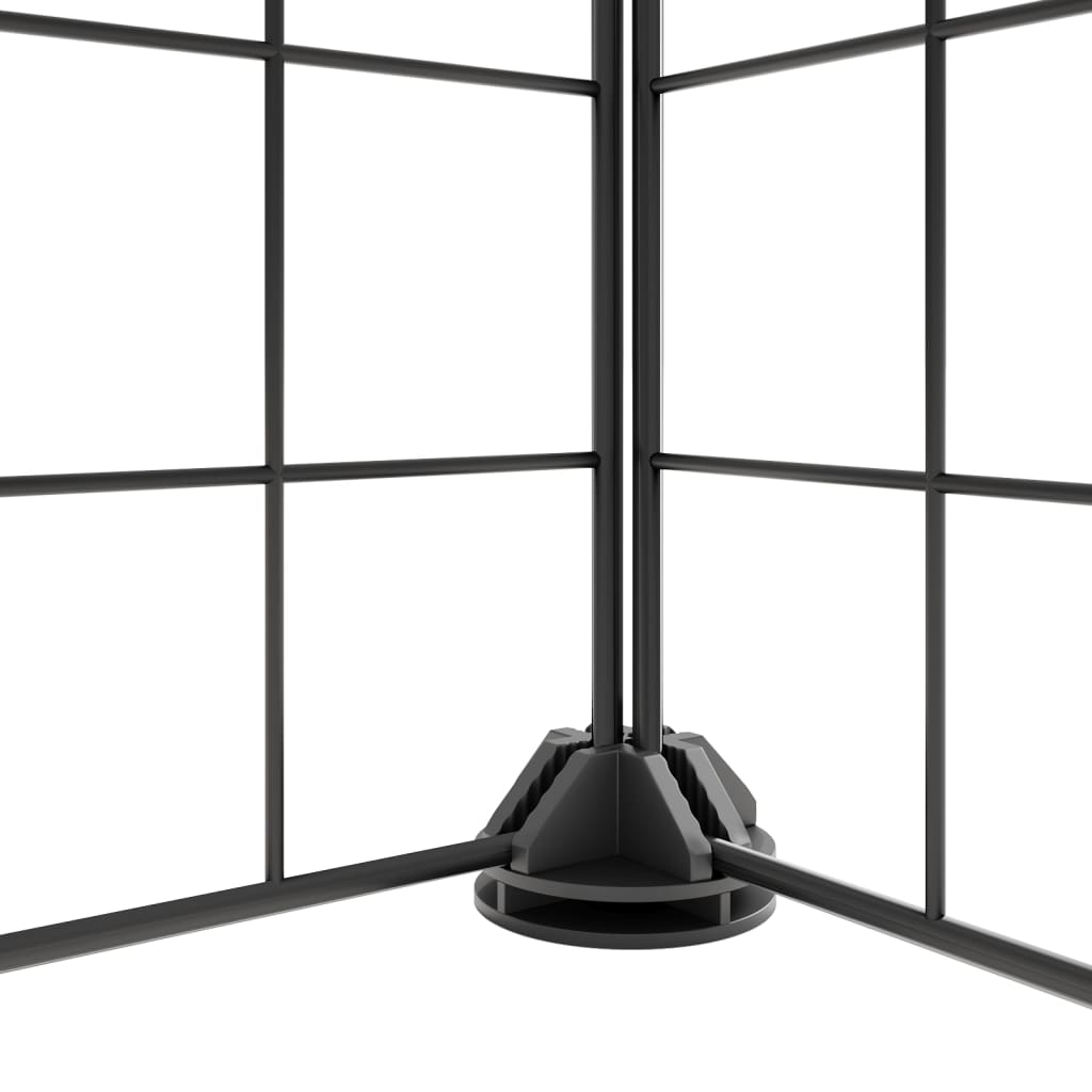 Vidaxl huisdierenkooi met deur 44 panelen 210x175x70 cm staal zwart