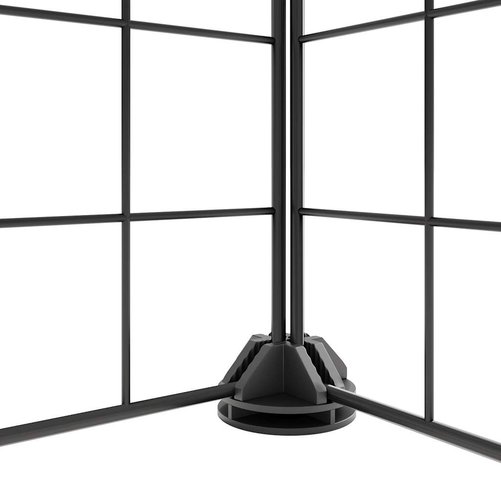 Vidaxl huisdierenkooi met 8 panelen 70x35x35 cm staal zwart