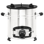 Vidaxl houtkachel met usb-ventilator 35,5x26x28 cm roestvrijstaal
