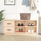Vidaxl schoenenbank 100x34x45 cm massief grenenhout