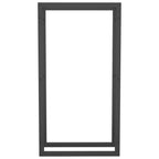 Vidaxl haardhoutrek 50x28x94 cm staal matzwart