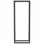 Vidaxl haardhoutrek 50x28x132 cm staal matzwart