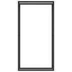 Vidaxl haardhoutrek matzwart 80x28x154 cm staal