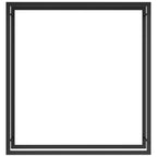 Vidaxl haardhoutrek 110x28x116 cm staal matzwart