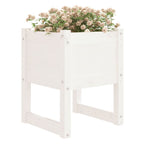 Vidaxl plantenbakken 2 st 40x40x52,5 cm massief grenenhout wit