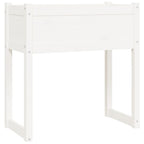 Vidaxl plantenbak 78x40x81 cm massief grenenhout wit