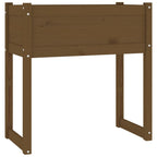 Vidaxl plantenbak 78x40x81 cm massief grenenhout honingbruin