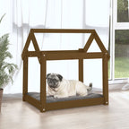 Vidaxl hondenmand 71x55x70 cm massief grenenhout honingbruin
