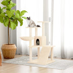 Vidaxl kattenmeubel met sisal krabpalen 94 cm crèmekleurig