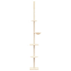 Vidaxl kattenmeubel vloer tot plafond 263,5-289,5 cm crèmekleurig