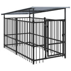 VidaXL Hondenkennel met dak 1,88 m² staal