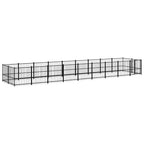 VidaXL Hondenkennel voor buiten 16,89 m² staal