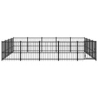 VidaXL Hondenkennel voor buiten 18,82 m² staal