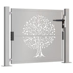Vidaxl poort 100x75 cm boomontwerp cortenstaal
