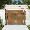 Vidaxl poort 100x75 cm boomontwerp cortenstaal