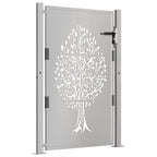 Vidaxl poort 100x125 cm boomontwerp cortenstaal
