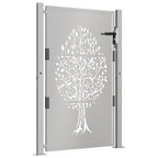 Vidaxl poort 100x150 cm boomontwerp cortenstaal