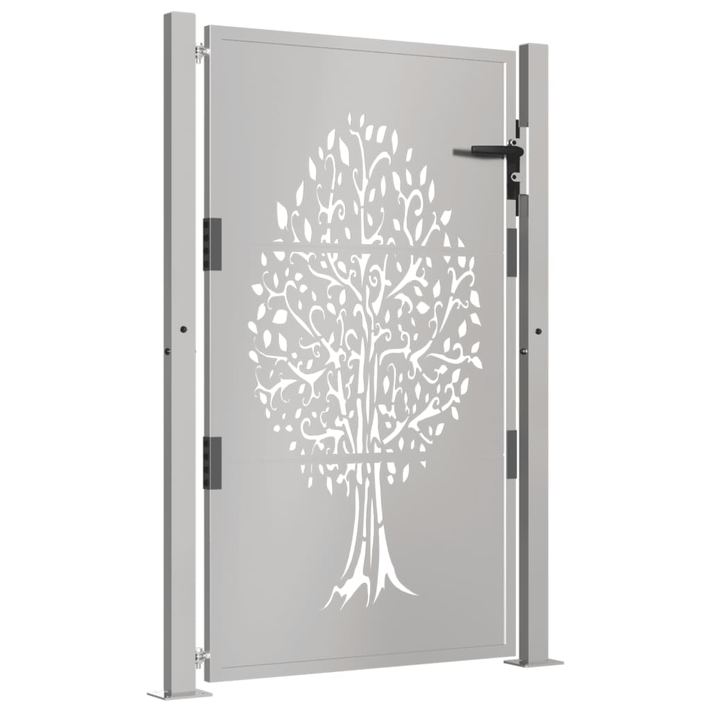 Vidaxl poort 100x150 cm boomontwerp cortenstaal