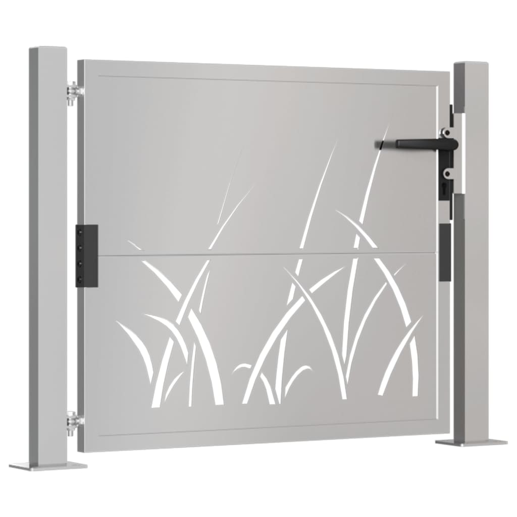 Vidaxl poort grasontwerp 100x75 cm cortenstaal