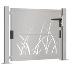 Vidaxl poort grasontwerp 100x100 cm cortenstaal