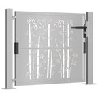 Vidaxl poort met bamboe-ontwerp 100x75 cm cortenstaal