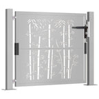 Vidaxl poort met bamboe-ontwerp 105x105 cm cortenstaal