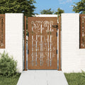 Vidaxl poort met bamboe-ontwerp 100x150 cm cortenstaal