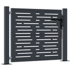 Vidaxl poort 105x80 cm met vierkantontwerp staal antracietkleurig