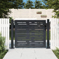 Vidaxl poort 105x80 cm met vierkantontwerp staal antracietkleurig