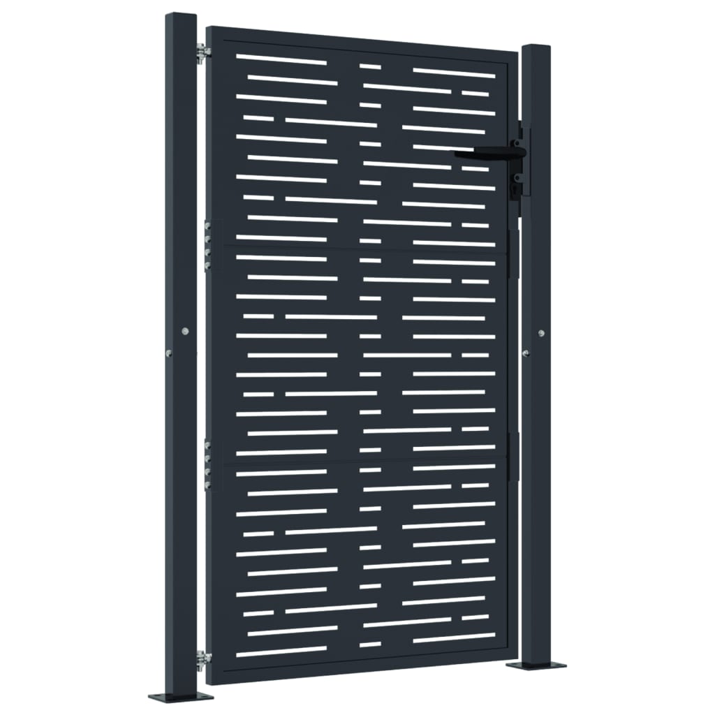 Vidaxl poort 100x125 cm met vierkant staal antracietkleurig