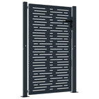 Vidaxl poort 100x125 cm met vierkant staal antracietkleurig