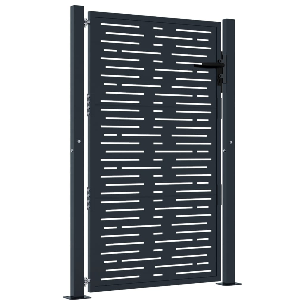 Vidaxl poort 100x150 cm met vierkant staal antracietkleurig