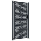 Vidaxl poort 100x175 cm met vierkant staal antracietkleurig