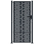 Vidaxl poort 100x175 cm met vierkant staal antracietkleurig