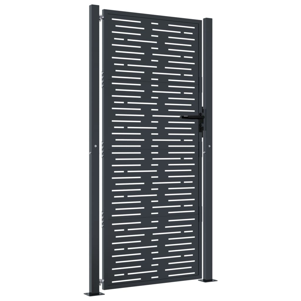 VidaXL Poort 105x205 cm met vierkant staal antracietkleurig