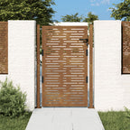 Vidaxl poort vierkant 100x125 cm cortenstaal