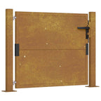 Vidaxl poort 100x75 cm cortenstaal