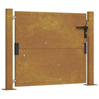 Vidaxl poort 100x100 cm cortenstaal
