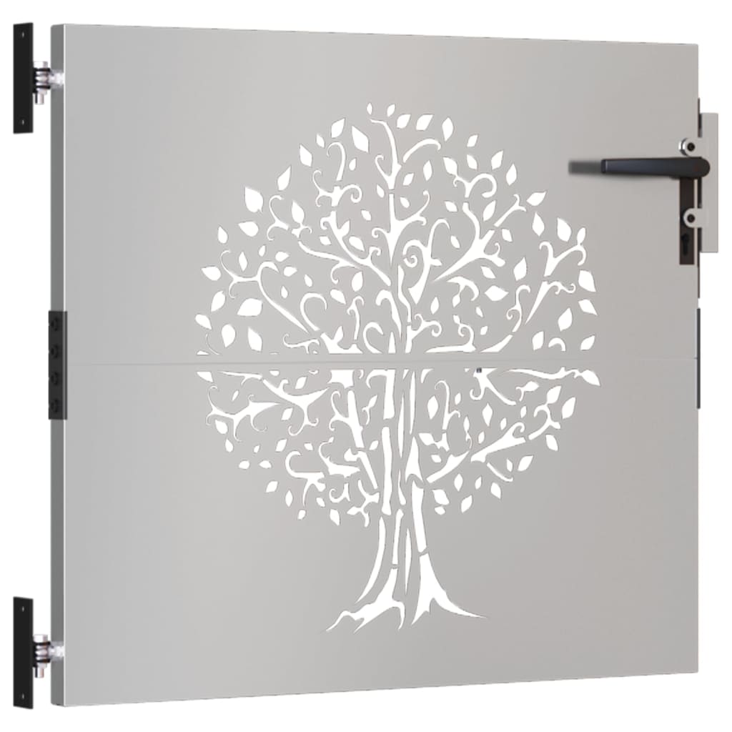 Vidaxl poort 85x75 cm boomontwerp cortenstaal