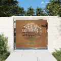 Vidaxl poort 85x75 cm boomontwerp cortenstaal